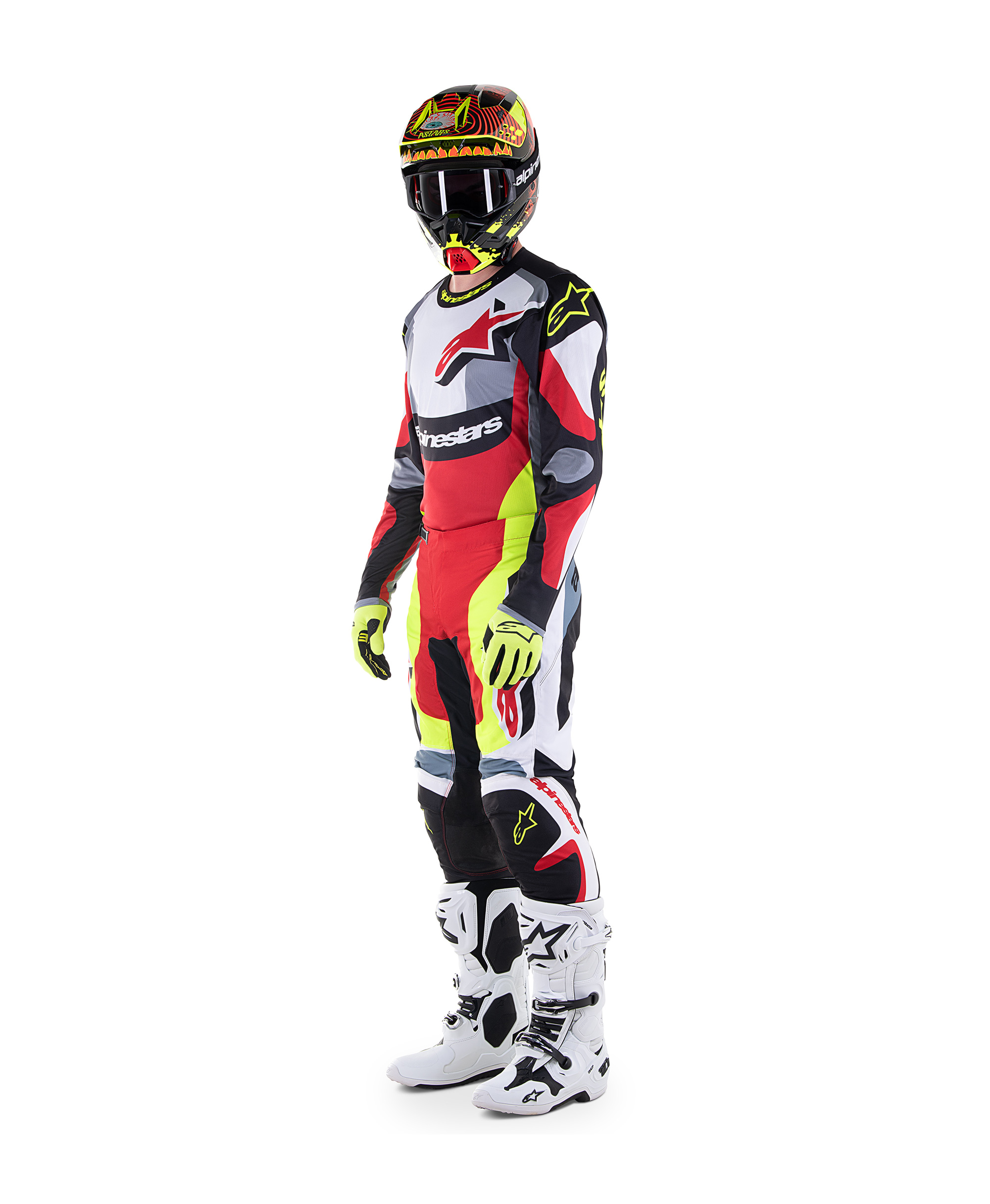 FLUID AGENT JERSEY BLACK MARS RED YELLOW FLUO